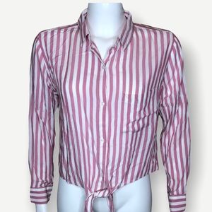 Rails Val Tie-front Top Blouse Button-front Shirt